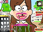 Флеш игра онлайн Мэйбл и Диппер на приеме у стоматолога / Mabel and Dipper At The Dentist