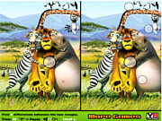 Флеш игра онлайн Мадагаскар - найти отличия