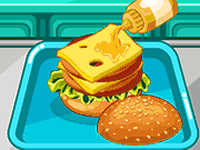 Флеш игра онлайн Сделать Бургер Кинг / Make A Burger King