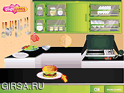 Флеш игра онлайн Приготовление гамбургера / Make Hamburger