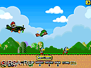 Флеш игра онлайн Марио: битва на дирижаблях / Mario Airship Battle 