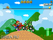 Флеш игра онлайн Гонка Марио с его друзьями