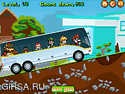 Флеш игра онлайн Марио на автобусе / mario bus 