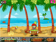 Флеш игра онлайн Марио ищет кокосы