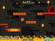 Флеш игра онлайн Огненное приключение Марио / Mario Fire Adventure 