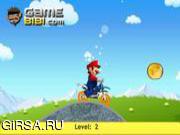 Флеш игра онлайн Жесткий велосипед Марио
