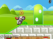 Флеш игра онлайн Марио и мини-автомобиль