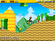 Флеш игра онлайн Гонка с Марио / Mario Moto Racing
