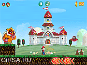 Флеш игра онлайн Марио с пистолетом / Mario Run and Gun