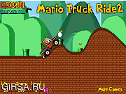 Флеш игра онлайн Марио Грузовик Поездка 2 / Mario Truck Ride 2