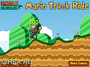 Флеш игра онлайн Марио и Грузовик / Mario Truck Ride