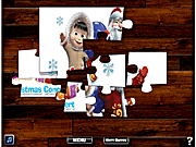 Флеш игра онлайн Маша и Медведь Новогодняя Мозаика / Masha and the Bear Christmas Jigsaw