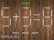 Флеш игра онлайн Спичка Математике / Matchstick Math