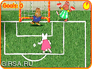 Флеш игра онлайн Макс и Руби: Футбол Рубин по буллитам