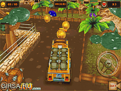 Флеш игра онлайн Мега паркинг юрского периода / Mega Jurassic Parking