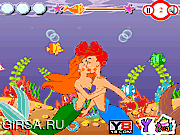Флеш игра онлайн Поцелуй русалочки / Mermaid Love Kiss
