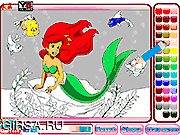 Флеш игра онлайн Русалочка Ариель. Раскраска / Mermaid Ariel Coloring
