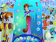 Флеш игра онлайн Русалка Принцесса Одеваются / Mermaid Princess Dressup