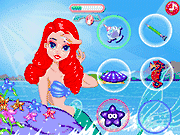 Флеш игра онлайн Русалка Принцесса лицо СПА / Mermaid Princess Face SPA