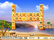 Флеш игра онлайн Подбери пару  - Веселые пираты / Merry Pirates Mahjong 