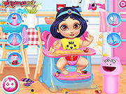 Флеш игра онлайн Очистка Грязный Ребенок Принцесса / Messy Baby Princess Cleanup