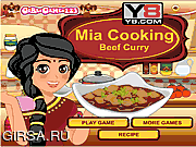 Флеш игра онлайн Приготовление мяса / Mia Cooking Beef Curry
