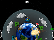 Флеш игра онлайн Minecraft Выживание Земли
