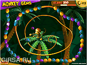 Флеш игра онлайн Обезьяна Драгоценные Камни / Monkey Gems