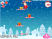 Флеш игра онлайн Приключения мартышки / Monkey Santa Jump