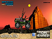 Флеш игра онлайн Грузовик - монстр / Monster Dust Race 