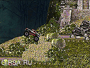 Флеш игра онлайн Приключения в лесу / Monster Truck Jungle Challenge