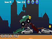 Флеш игра онлайн Препятствия на грузовиках