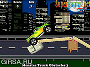 Флеш игра онлайн Джип 3 / Monster Truck Obstacles 3 