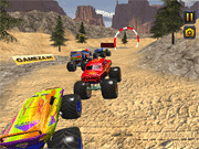 Флеш игра онлайн Монстр Скорости Гонки На Грузовиках / Monster Truck Speed Race