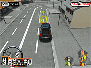 Флеш игра онлайн Монстр Грузовики 3D парковка / Monster Trucks 3D Parking