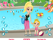 Флеш игра онлайн Мать дочь в аквапарк / Mother Daughter at Waterpark
