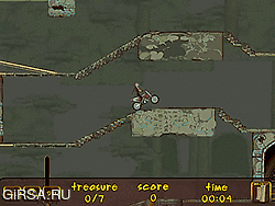 Флеш игра онлайн Гонщик из могилы / Moto Tomb Racer 2