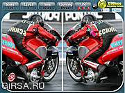Флеш игра онлайн Мотогонки - Найти отличия / Motoracing - Spot the Difference