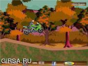 Флеш игра онлайн На велосипеде через лес / Motorcycle Forest Bike