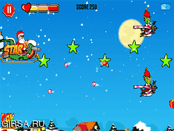 Флеш игра онлайн Санта борется за рождество