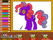 Флеш игра онлайн Маленькая пони. Раскраска / My Little Pony Coloring 