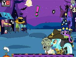 Флеш игра онлайн Маленькая пони Хеллоуин веселая ночь