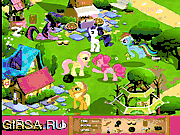 Флеш игра онлайн Мое маленькое пони. Скрытые предметы / My Little Pony Hidden Object 