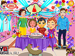 Флеш игра онлайн Моя вечеринка по случаю дня рождения мамы
