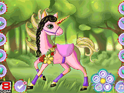 Флеш игра онлайн Одень единорога / Mystical Forest Unicorn Mobile