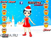 Флеш игра онлайн Рождественский наряд для Нэнси / Nancy Christmas Dressup 