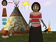 Флеш игра онлайн Родной Американская Девушка / Native American Girl