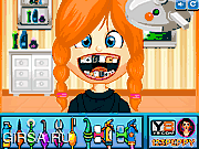 Флеш игра онлайн Лечить зубы непослушной девочки