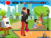 Флеш игра онлайн Поцелуй в парке / Naughty Park Kiss