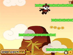 Флеш игра онлайн Прыжок панды-ниндзя / Ninja Panda Jump